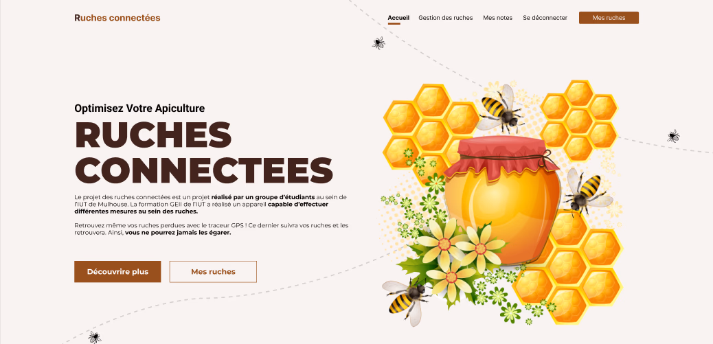 image de mon projet personnel Site Ruches connectées